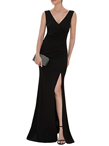 Ever-Pretty Frauen Elegant Formal Dress Retro Stretch Partylkleider für Hochzeitsgäste Mermaid Abendkleider Schwarz XL von Ever-Pretty