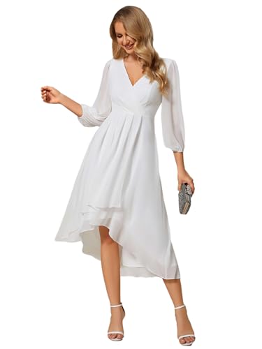 Weihnachtskleid Für Damen V Ausschnitt Kurze Winterärmel A Linien Kleid Für Party Weiß 50 Weihnachtskleid Für Damen V Ausschnitt Kurze Winterärmel A Linien Kleid Für Party Weiß 50 von Ever-Pretty