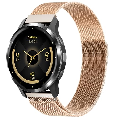 18mm Metall Armband für Garmin Venu 3S / Venu 2S / Vivoactive 4S / Vivomove 3S / Forerunner 265s/255s Music Damen Herren,Metall Mesh Edelstahl Ersatzarmband 18mm Uhrenarmband 18mm Metall Armband für Garmin Venu 3S / Venu 2S / Vivoactive 4S / Vivomove 3S / Forerunner 265s/255s Music Damen Herren,Metall Mesh Edelstahl Ersatzarmband 18mm Uhrenarmband von EverAct