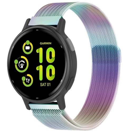 20mm Metall Armband für Garmin Vivoactive 5/3, Vivomove 3/HR/Luxe/Style, Forerunner 55/245/645 Damen Herren,Metall Mesh Edelstahl Ersatzarmband 20mm Uhrenarmband 20mm Metall Armband für Garmin Vivoactive 5/3, Vivomove 3/HR/Luxe/Style, Forerunner 55/245/645 Damen Herren,Metall Mesh Edelstahl Ersatzarmband 20mm Uhrenarmband von EverAct