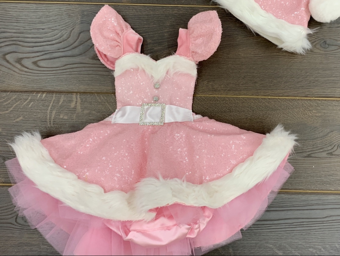 Vorbestellung Pink Sparkle Santa Romper Paillettenrock Tutu Kleid Und Pailletten von EverAfterFairytales