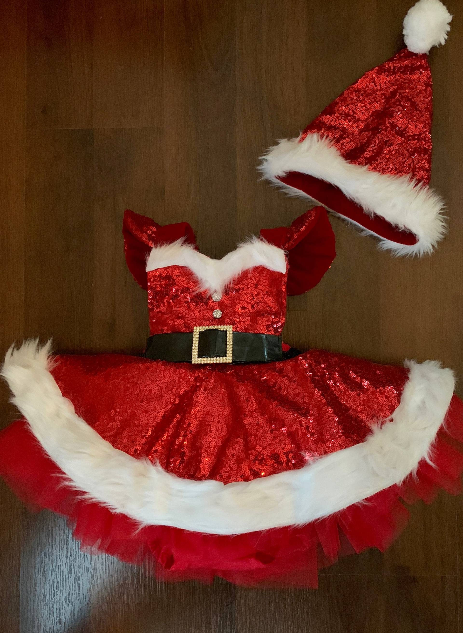 Vorbestellung Sparkle Santa Romper Paillettenrock Tutu Kleid Und Pailletten von EverAfterFairytales