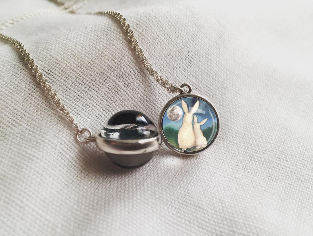 Ich Liebe Dich Bis Mond Und Zurück Häschen-Halskette Zierliche Silber Kaninchen-Charme-Schmuck-Anhänger Weihnachtsgeschenkideen Für Ihre von EverAndAnon