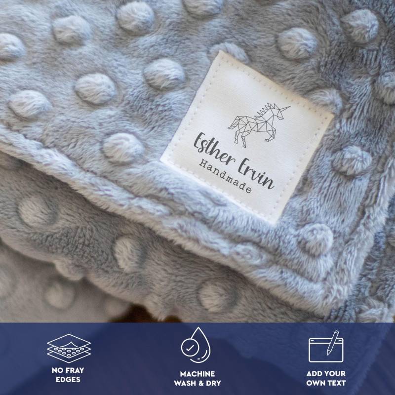 Aa03 Label Für Nähen Von Baumwolle, Stofflabel Mit Namen, Stricketikett, Quiltlabel, Stoffetiketten, Boho von EverEmblem