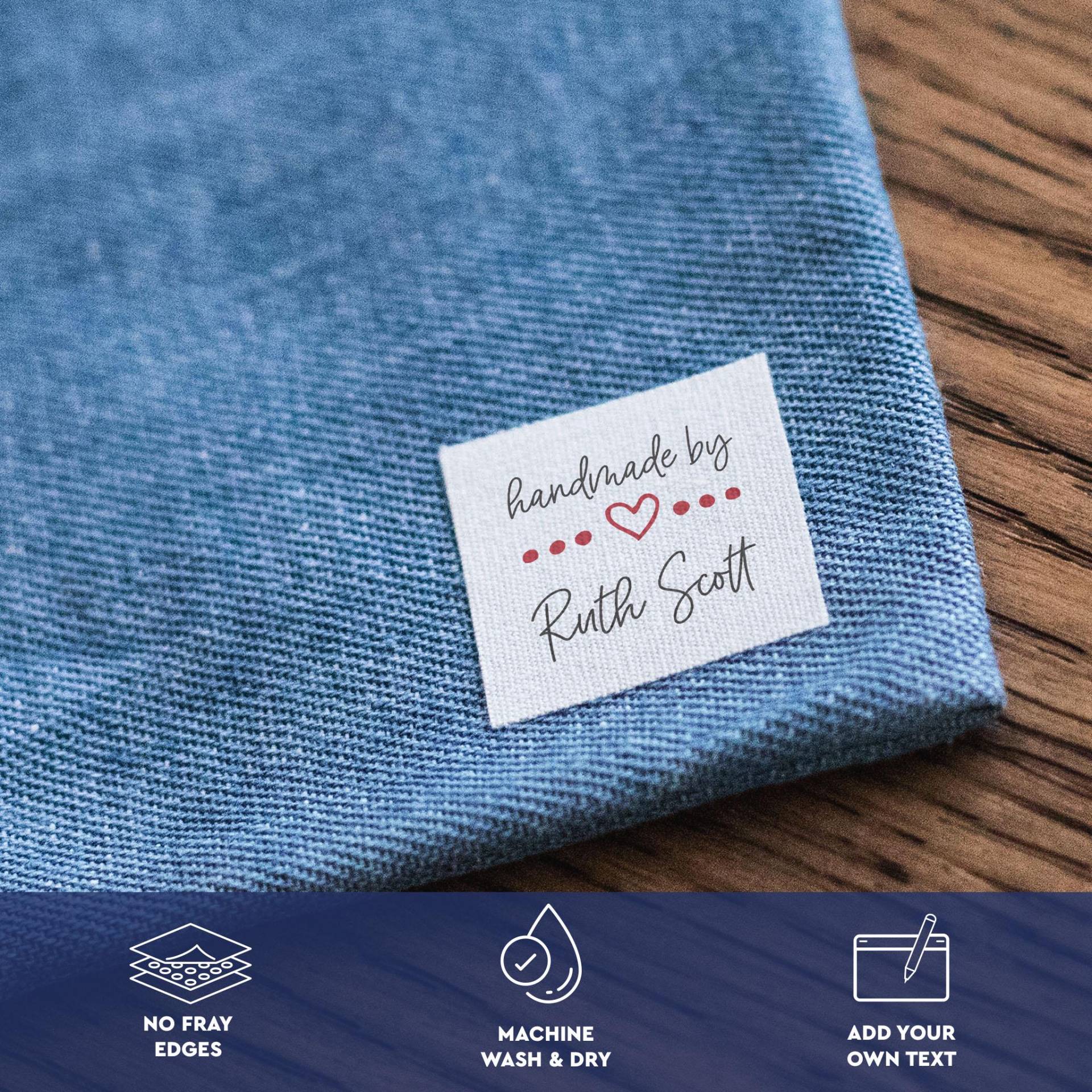 Label Set Zum Aufbügeln Oder Aufnähen, Quilten Stoff Label, Strick- Nählabel, Stricketikett, Personalisierter Anhänger, Stoffetikett Individuell von EverEmblem