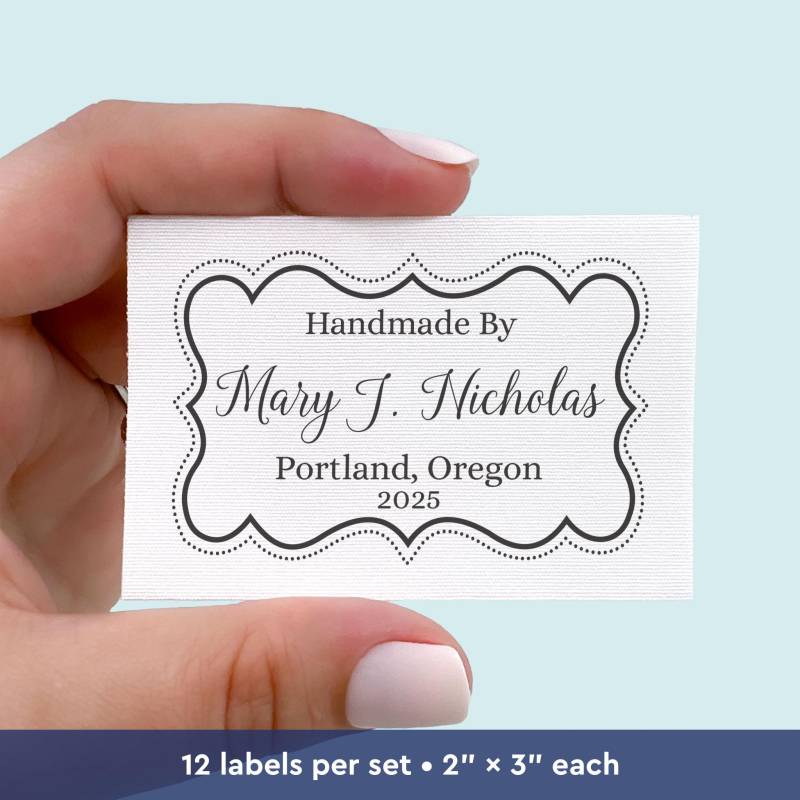 Nähetikett 12Er-Set, Quilting Etikett, Stricketikett, Handmade Stoffanhänger, Etikett Für Decken, Baumwolle - Re06 von EverEmblem