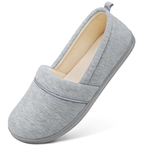 EverFoams Damen Gemütliche Memory Foam Hausschuhe, Leichte Frottee Halbschuhe mit Rutschfester Gummisohle Hellgrau,38 EU EverFoams Damen Gemütliche Memory Foam Hausschuhe, Leichte Frottee Halbschuhe mit Rutschfester Gummisohle Hellgrau,38 EU von EverFoams