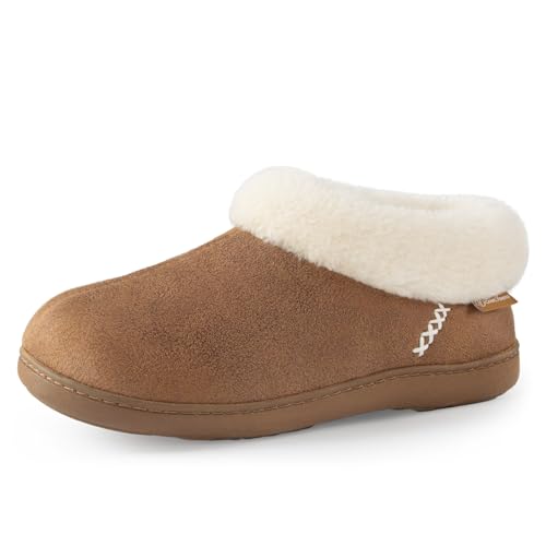 EverFoams Damen Hausschuhe Winter Rutschfest Warme Pantoffeln Plüsch mit Memory-Schaum hautfarben, 38/39 EU von EverFoams