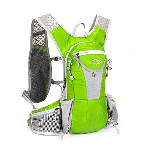 EverGreenPro Fahrradrucksack Damen & Herren 6 Liter Ultraleicht wasserdicht mit Trinksystem Trinkblase zum Fahrradfahren Sport Uni Schule Wandern Trekking Camping Schwarz/Grün/Blau/Grau/Lila von EverGreenPro