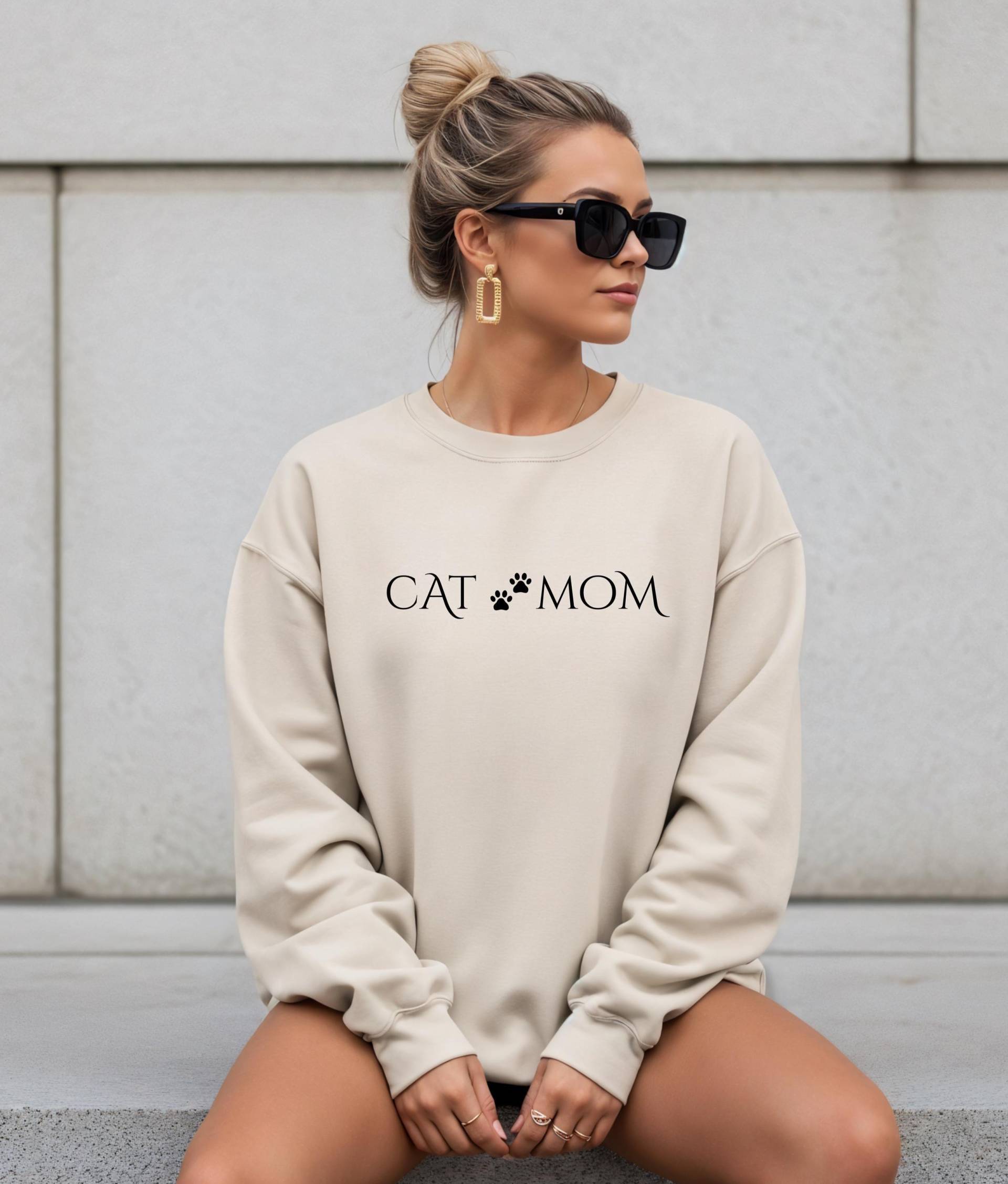 Pullover Für Katzenmama, Geschenk Tierliebhaber, Statement Pullover, Catmom Geschenk, Katzenfreund, Geschenk Mama, Tierliebhaber, Mama Geschenk von EverThankfulCo
