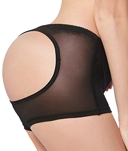 Everbellus Damen Butt Lifter Kolben-Heber Höschen Boyshorts Unterwäsche Schwarz XXX-Large von Everbellus