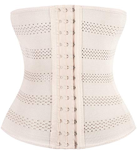 Everbellus Damen Bauch Weg Unterbust Gürtel Waist Training Korsett Dessous Beige Medium von Everbellus