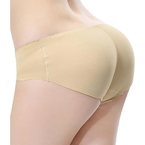 Everbellus Damen Pushup Höschen Padded Seamless Hüfte Vergrößerer Bottom Unterwäsche, Beige, Large von Everbellus