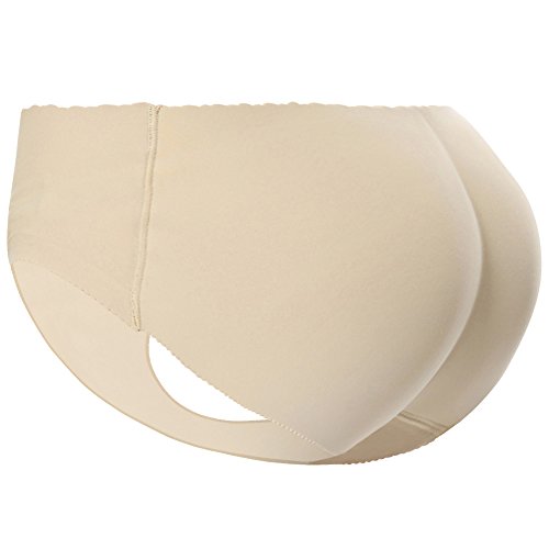 Everbellus Pushup Höschen Padded Seamless Bauchsteuerung Unterwäsche für Frauen Beige Small von Everbellus