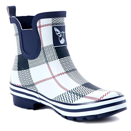 Evercreatures Dancing Dots Damen Gummistiefel, Blau - Saint George Knöchel - Größe: 39 EU von Evercreatures