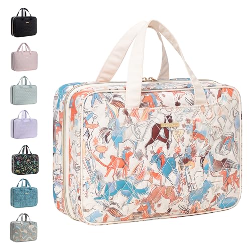 Everfun Kulturbeutel zum Aufhängen, für Damen, mit auslaufsicherem Fach, Make-up-Kosmetik-Organizer, Reisezubehör, unverzichtbar, Animal Lmprint, Large, Kulturbeutel von Everfun