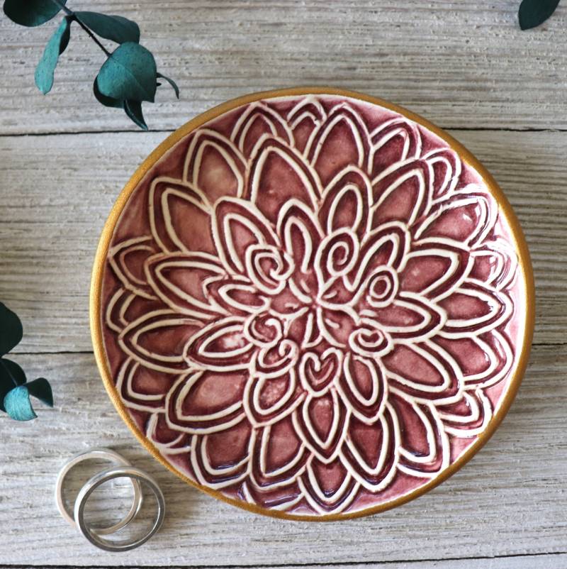 Ringhalter, Ringschale, Dahlie Blumenschale, Schmuckhalter, Geschenk Für Sie, Auf Lager Ringhalter, Ringschale, Dahlie Blumenschale, Schmuckhalter, Geschenk Für Sie, Auf Lager von EvergreenGiftBox