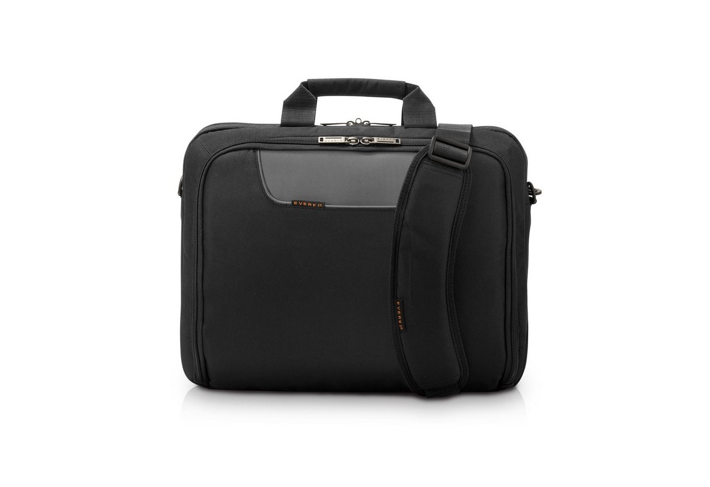 Everki Laptoptasche Advance Notebook Tasche (9,5 l, Viele Fächer), Business Laptop Aktentasche / Ergonomischer Schultergurt / Schwarz von Everki