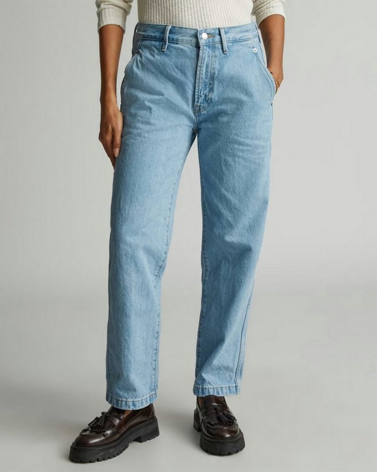 Everlane Gerade Jeans Cinch Back Utility Damen Jeans Baumwolle Gr. 25 Sunkissed Blue L 26,5 von Everlane