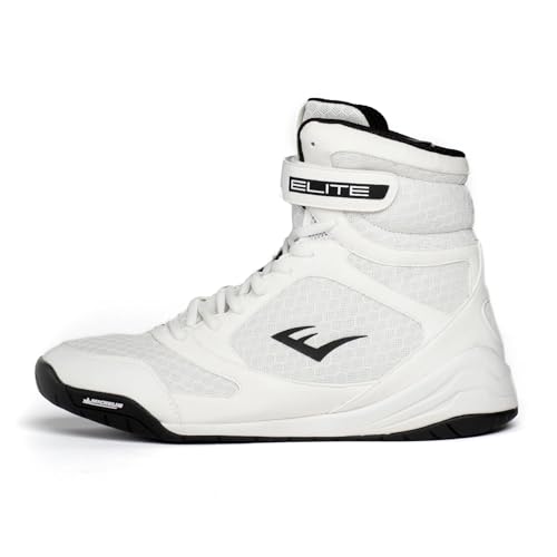 Everlast Elite V2 White 13 Boxschuhe - Ihr ultimativer Trainingsbegleiter für Exzellenz und Haltbarkeit Boxschuhe, Elite 2 Schuhe, Trainingsschuhe, Weiss/opulenter Garten, 47 EU von Everlast
