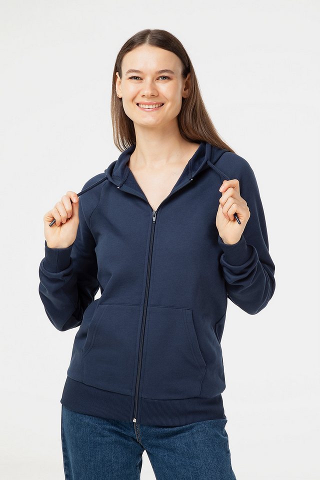 Evermind Kapuzennickijacke Unisex Kapuzenjacke aus Bio-Baumwolle – fair produziert & nachhaltig von Evermind