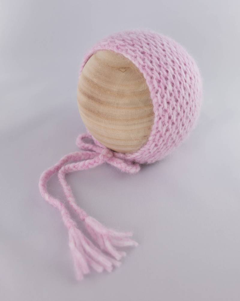 Rosa Strick Mütze, Neugeborene Fotografie Prop, Mütze Prop Neugeborenen Foto-Prop von EvermoreProps