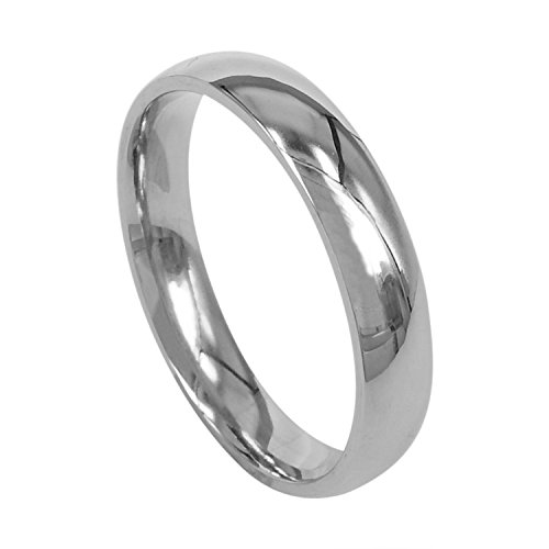 Everstone Damen-Ring Titan, Herren-Ring Titan, Freundschaftsringe, Hochzeitsringe, Eheringe, poliert, Breite 4mm Größe 58 (18.5) von Everstone