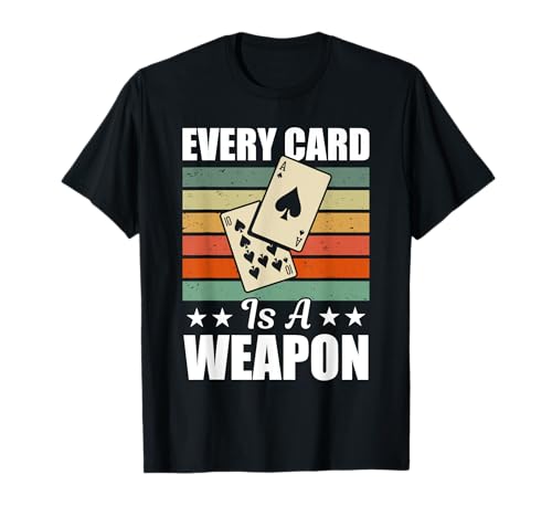 Retro Kartenspiel Design Für Männer Frauen Euchre Turnier T-Shirt Retro Kartenspiel Design Für Männer Frauen Euchre Turnier T-Shirt von Every Card Is A Weapon