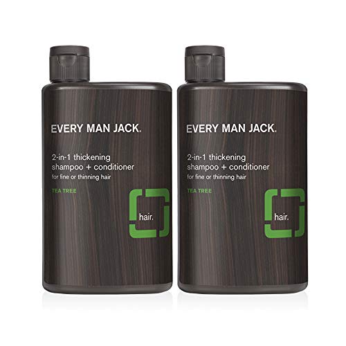 Every Man Jack Shampoo 2 in 1 + Pacchetto Twin Conditioner (ispessimento dell'albero del tè) von Every Man Jack