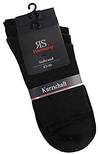 RS Herren Kurzschaftsocken 3er Pack Schwarz 43/46 von RS