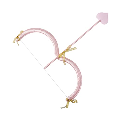 EveryLu 1 Set Cupid Bow and Arrow Set Valentine's Day Cupid Cosplay Accessory Photo Props Performance Supplies for Adults Teens Children's Gifts (Pink, One Size) von EveryLu