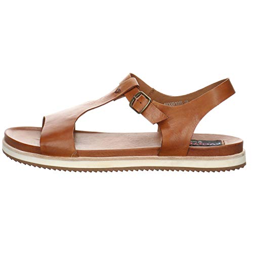 Everybody Damen Riemchensandalen Sandale Glattleder Fußbett Bequem Freizeit Uni von Everybody