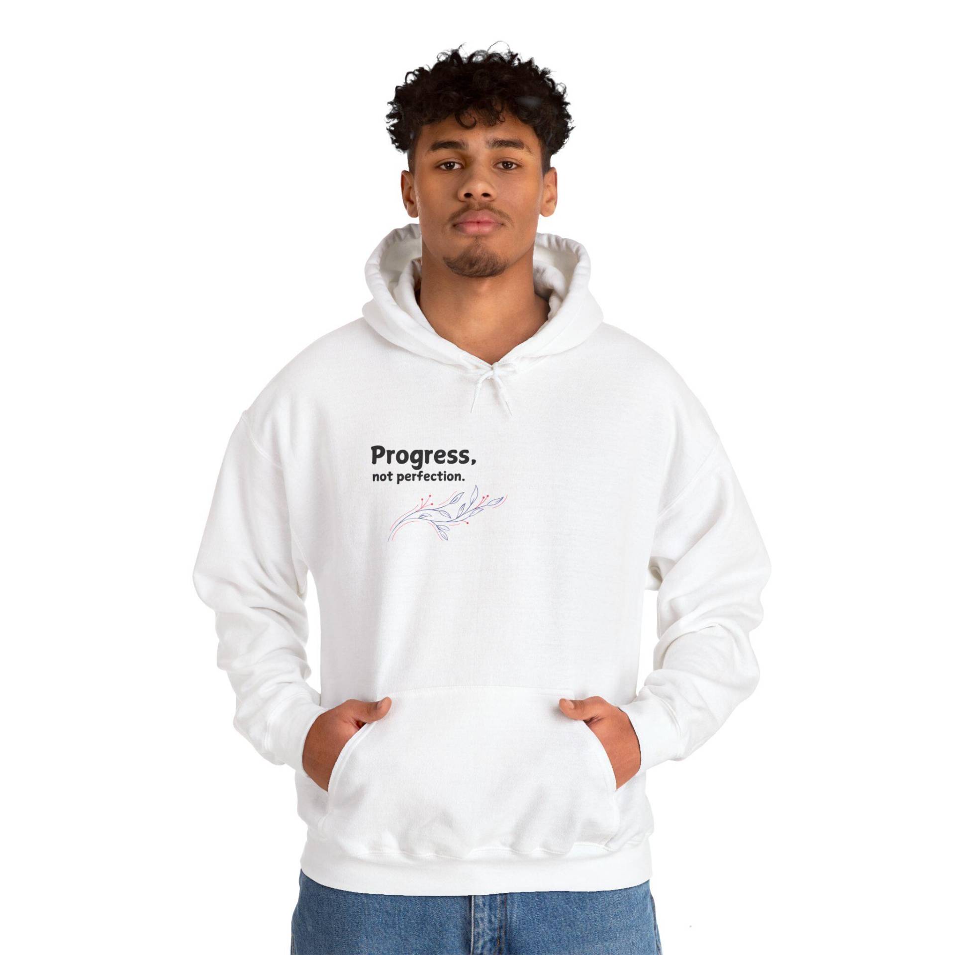 Motivational Hoodie Progress Not Perfection Self Improvement Gift Casual Positive Quote Motivational Hoodie Progress Not Perfection Self Improvement Gift Casual Positive Quote von EverydayEaseCH