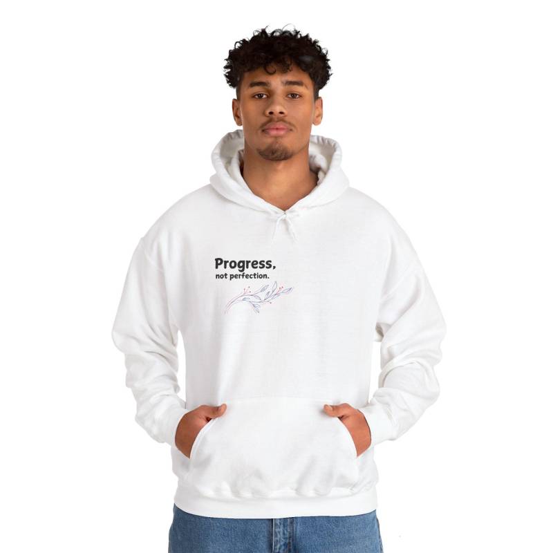 Motivational Hoodie Progress Not Perfection Self Improvement Gift Casual Positive Quote Motivational Hoodie Progress Not Perfection Self Improvement Gift Casual Positive Quote von EverydayEaseCH