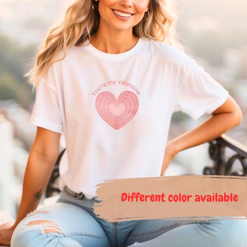You're My Valentine T-Shirt With Big Heart Romantic Graphic Shirt For Couples Valentines Day Gift Love Him & Her You're My Valentine T-Shirt With Big Heart Romantic Graphic Shirt For Couples Valentines Day Gift Love Him & Her von EverydayEaseCH