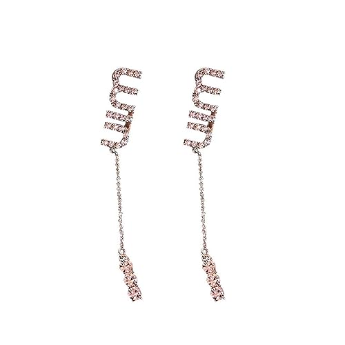 Women'S Drop Earrings, Women'S Crystal Drop Earrings Women'S Long Letter Earrings Women'S Delicate Earrings Women'S Birthday Gifts Women'S Girls Christmas,As Shown,One Size von Everyiod