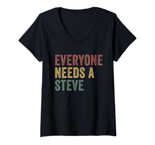 Damen Jeder braucht einen Steve T-Shirt mit V-Ausschnitt Damen Jeder braucht einen Steve T-Shirt mit V-Ausschnitt von Everyone Needs A Steve