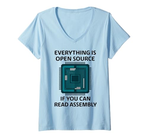 Damen Programmierer Everything Open Source If You Can Read Assembly T-Shirt mit V-Ausschnitt Damen Programmierer Everything Open Source If You Can Read Assembly T-Shirt mit V-Ausschnitt von Everything Is Open Source If You Can Read Assembly