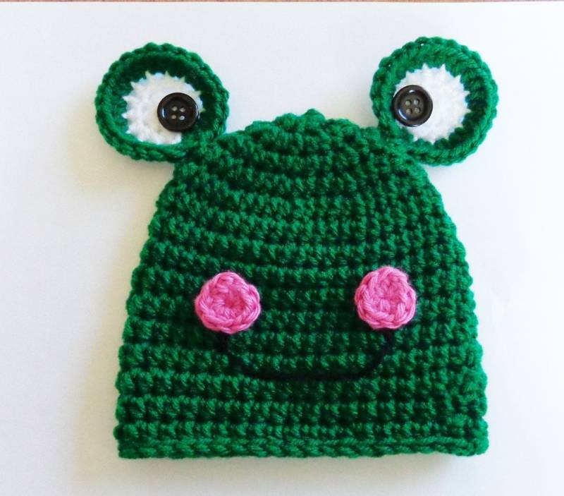 Tierfrosch Mütze, Mädchen, Mütze 3-6 Monate von EverythingKnitt
