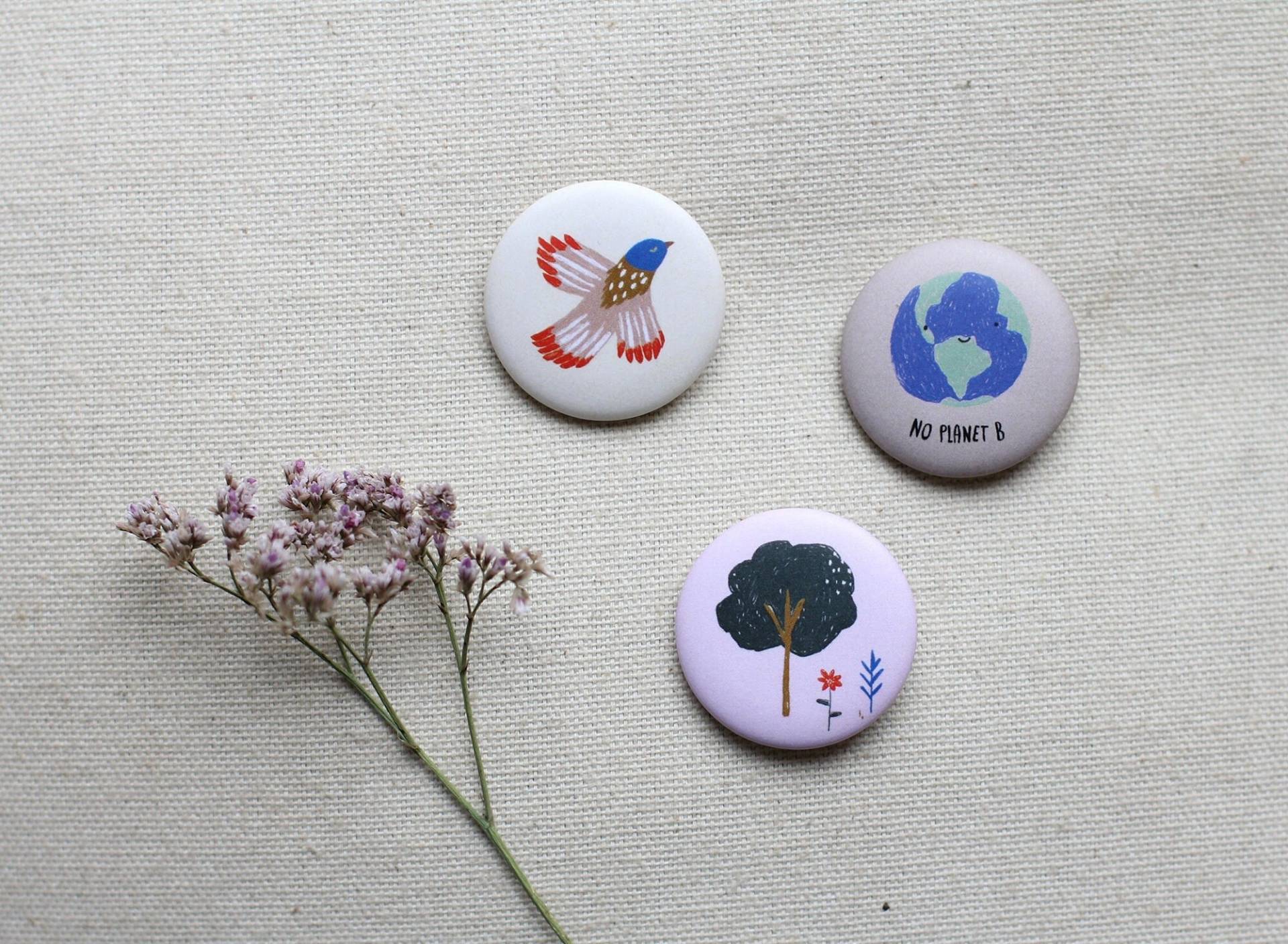 Button Set Save The Planet von EverywhereyougoShop