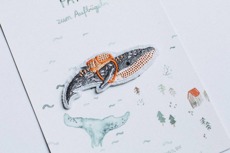 Gute Reise Kleiner Wal/Patch Zum Aufbügeln von EverywhereyougoShop