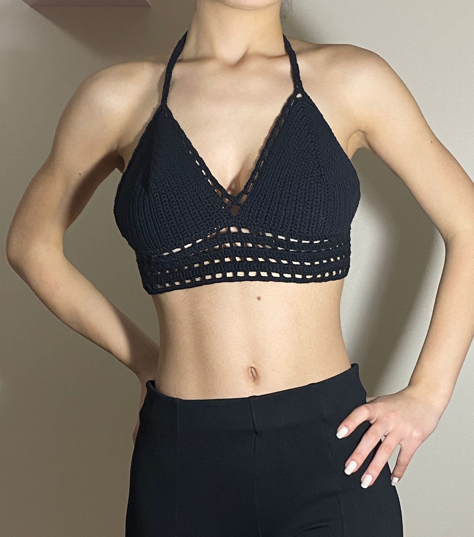 Gehäkeltes Crop Top Für Frauen, Handgemachtes Top, Häkeltop, Sommer von EvesKnitsBoutique