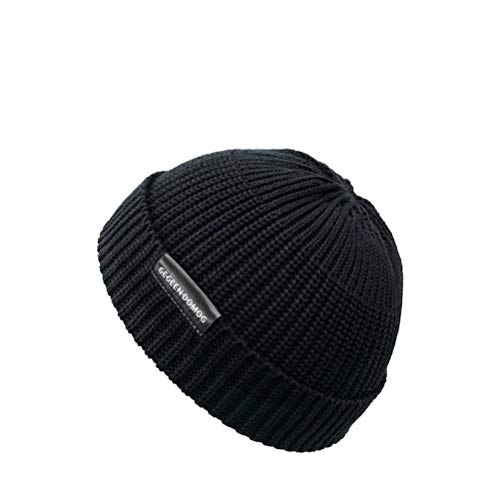 CMUNDLJQ Kurze Form Seemannsmütze Baseball Cap Unisex Strickmütze Klassisches Design Fisherman Beanie Retro Trawler Umschlagmützen Wintermütze A21(Schwarz) von CMUNDLJQ