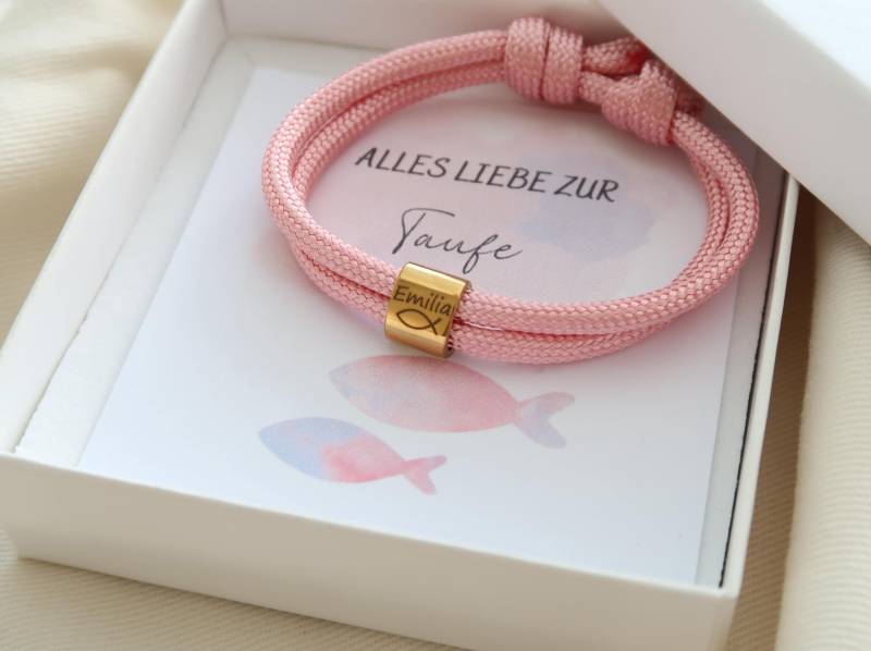 Armband Mit Gravur - Namensarmband Segeltau Geschenk Taufe Kommunion Konfirmation Armband Mit Gravur - Namensarmband Segeltau Geschenk Taufe Kommunion Konfirmation von EveundLyn