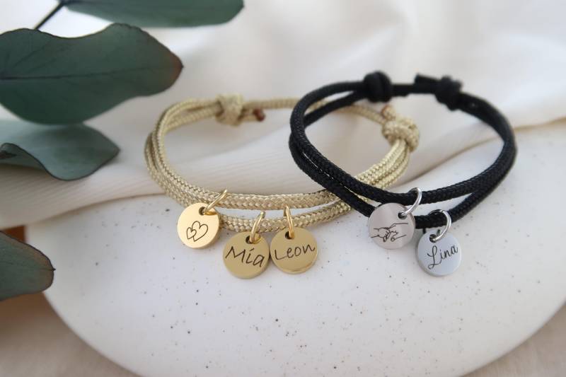 Armband Mit Gravur - Namensarmband Segeltau Personalisiertes Geschenk Weihnachtsgeschenk von EveundLyn