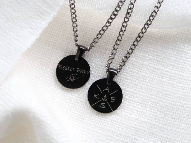 Herren Halskette - Männer Initialenkette Für Geschenk Ihn Vatertagsgeschenk von EveundLyn