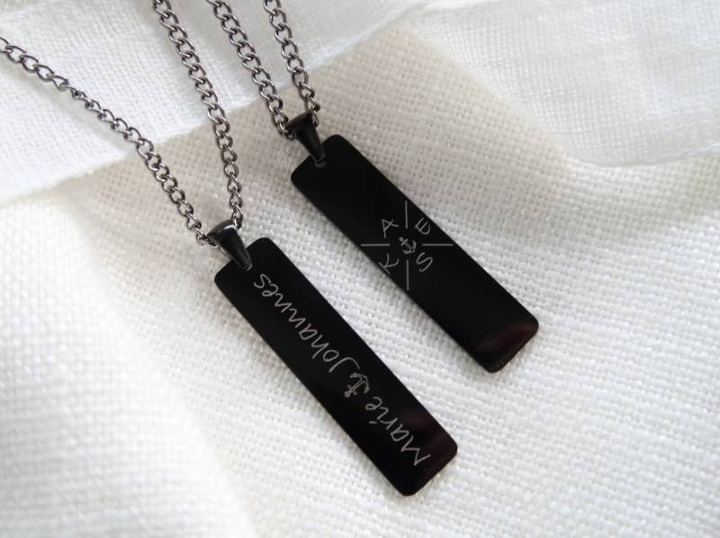 Herren Halskette - Männer Initialenkette Für Geschenk Ihn Vatertagsgeschenk von EveundLyn