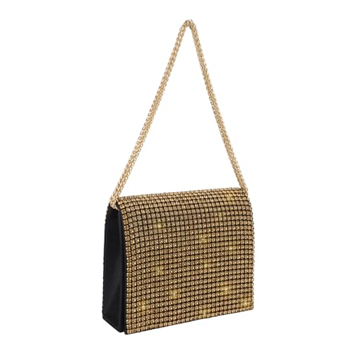 Evevictor Strass Clutch Geldbörse für Frauen Funkelnde Party Abendtasche Hochzeit Cocktail Handtasche Abschlussball Geld Geldbörse, Gold von Evevictor