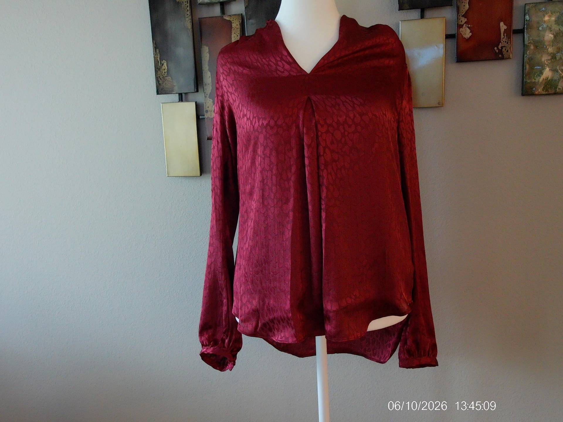 Michael Kors Satin-Bluse Dark Ruby Red Wine, Größe M | Neu Mit Etikett Michael Kors Satin-Bluse Dark Ruby Red Wine, Größe M | Neu Mit Etikett von EviCollectibles