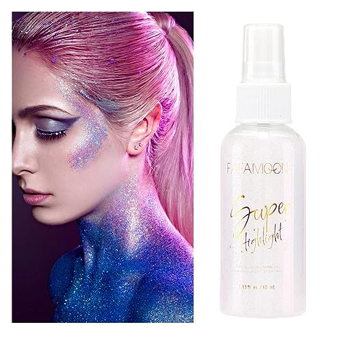 Glitzerspray | Body Glitter Spray für Haar und Gesicht,Tragbare Glitter Body Spray Glitter Powder Make-up für Körper, Gesicht, Haar Evikoo von EviKoo